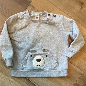 Carter's Light Gray Bear Pocket Sweatshirt